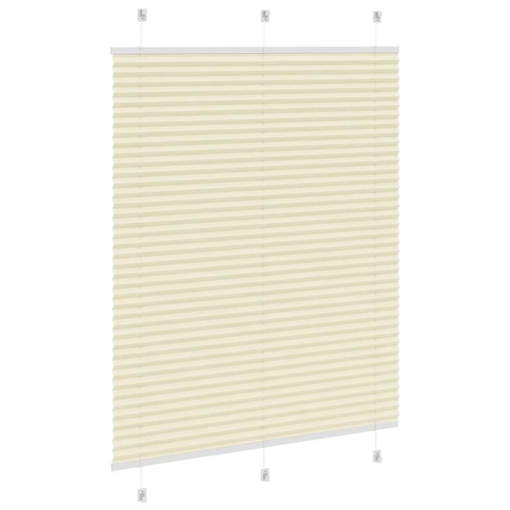 vidaXL Πλισέ περσίδα Κρέμα 110x150 cm Πλάτος υφάσματος 109,4 cm