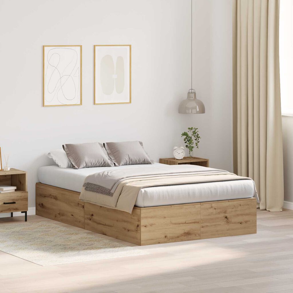 μονάδα αποθήκευσης κρεβάτι vidaXL Artisan Oak 120x190 εκ.