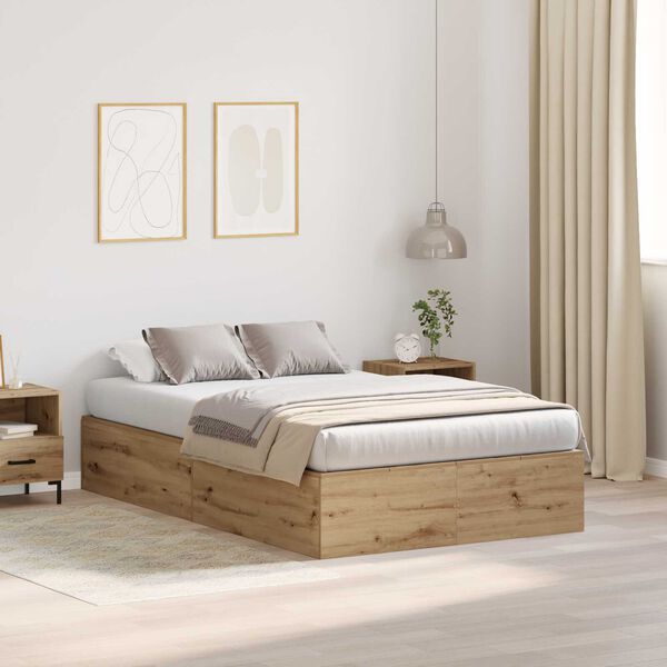 μονάδα αποθήκευσης κρεβάτι vidaXL Artisan Oak 120x190 εκ.