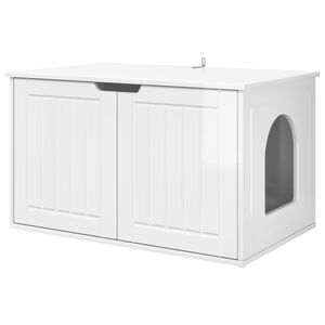 vidaXL &Sigma;&pi;ί&tau;&iota; &Gamma;ά&tau;&alpha;&sigmaf; &Lambda;&alpha;&mu;&pi;&epsilon;&rho;ό &Lambda;&epsilon;&upsilon;&kappa;ό 85 x 55 x 50,5 &epsilon;&kappa; &Epsilon;&pi;&epsilon;&xi;&epsilon;&rho;&gamma;&alpha;&sigma;&mu;έ&nu;&omicron; &Xi;ύ&lambda;&omicron;