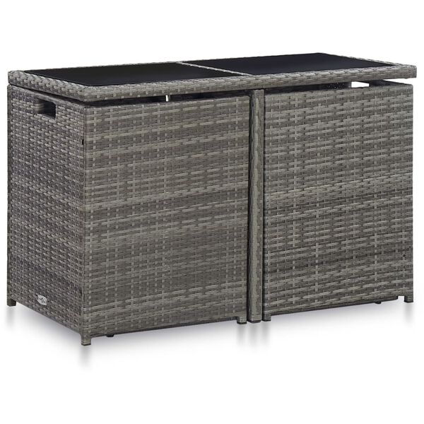 vidaXL &Sigma;&epsilon;&tau; &Epsilon;&pi;ί&pi;&lambda;&omega;&nu; Bistro 3 &tau;&epsilon;&mu;. &Gamma;&kappa;&rho;&iota; &alpha;&pi;ό &Sigma;&upsilon;&nu;&theta;&epsilon;&tau;&iota;&kappa;ό &Rho;&alpha;&tau;ά&nu; &mu;&epsilon; &Mu;&alpha;&xi;&iota;&lambda;ά&rho;&iota;&alpha;