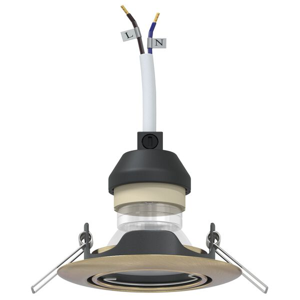vidaXL Spotlights με προβολείς 6 pcs Ορείχαλκος 9 x 9 εκ. Μέταλλο