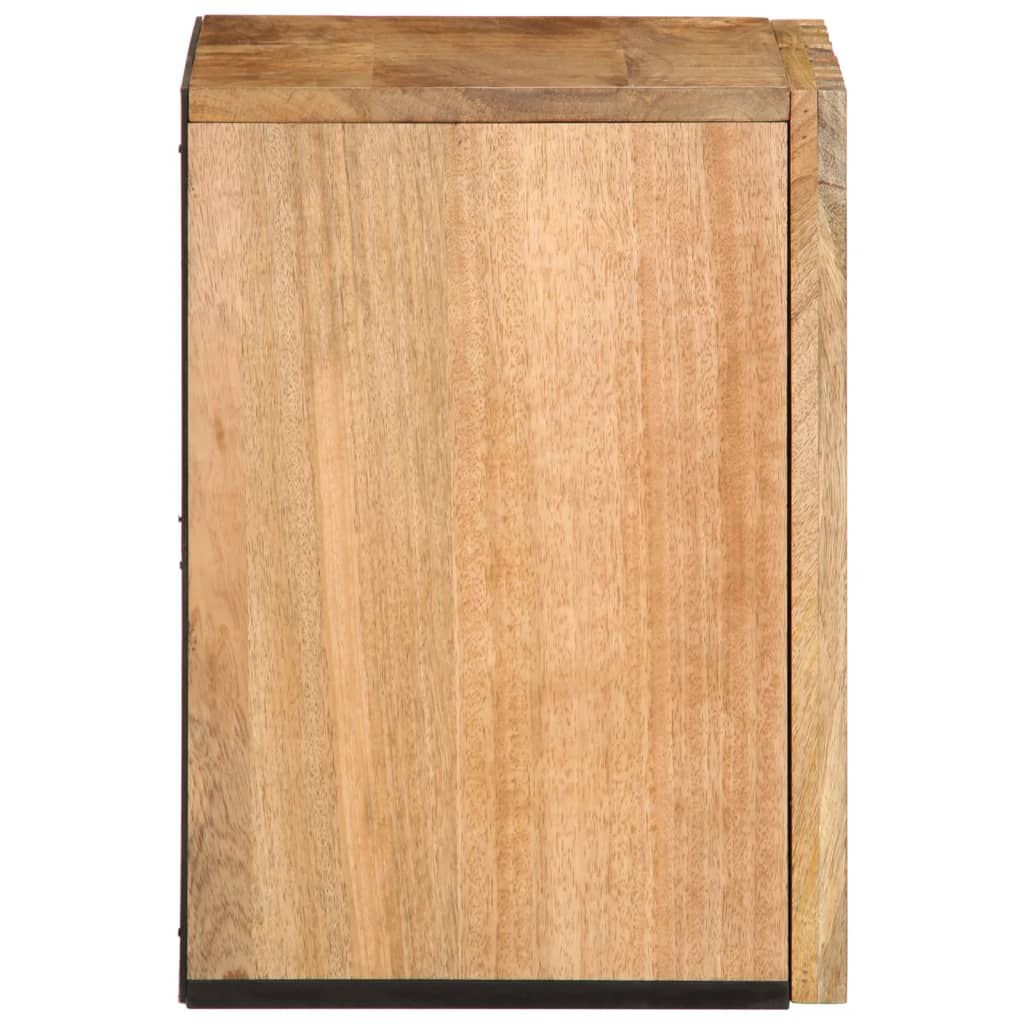 vidaXL Ντουλάπι Μπάνιου Επιτοίχιο 38x33x48 εκ. Μασίφ Ακατ. Ξύλο Μάνγκο