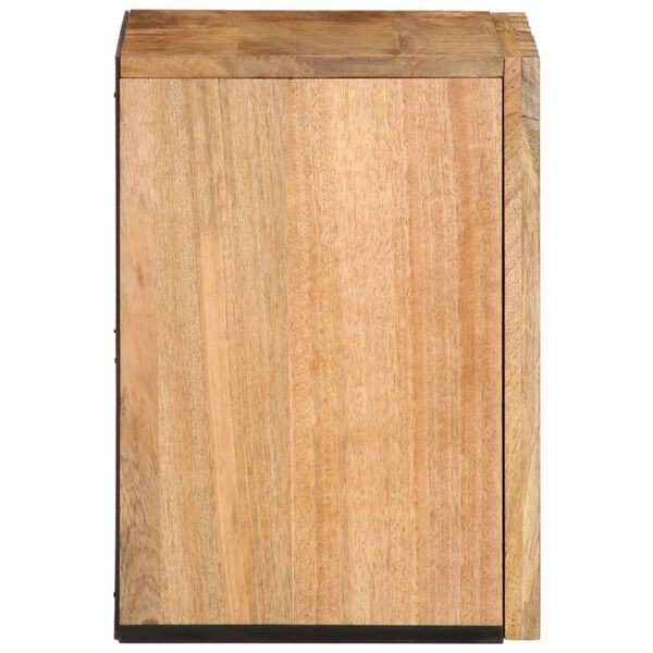 vidaXL Ντουλάπι Μπάνιου Επιτοίχιο 38x33x48 εκ. Μασίφ Ακατ. Ξύλο Μάνγκο