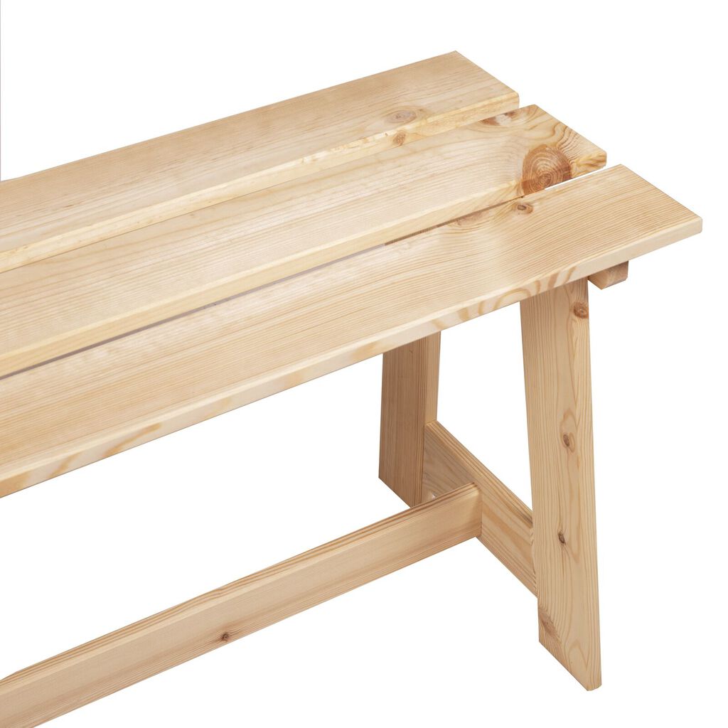 vidaXL Εξωτερικός Πάγκος 119x35x47 εκ Μασίφ Ξύλο Πεύκου