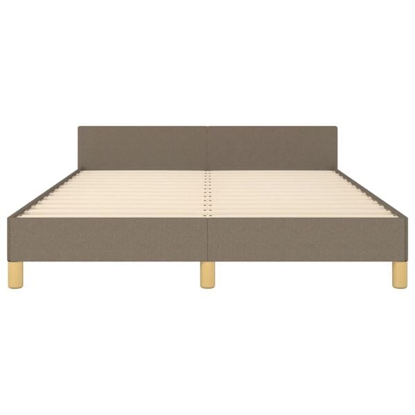vidaXL Σκελετός Κρεβατιού Χωρίς Στρώμα Taupe 140x200 εκ. Υφασμάτινο