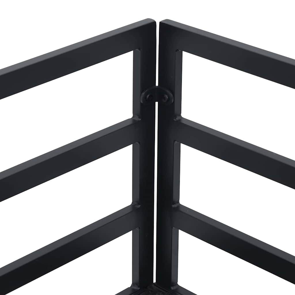 vidaXL Σετ Καναπέ Κήπου με μαξιλάρι 8 pcs Μαύρο Αλουμίνιο