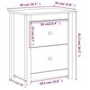 vidaXL Κομοδίνο Καφέ Μελί 50 x 35 x 61,5 εκ. από Μασίφ Ξύλο Πεύκου