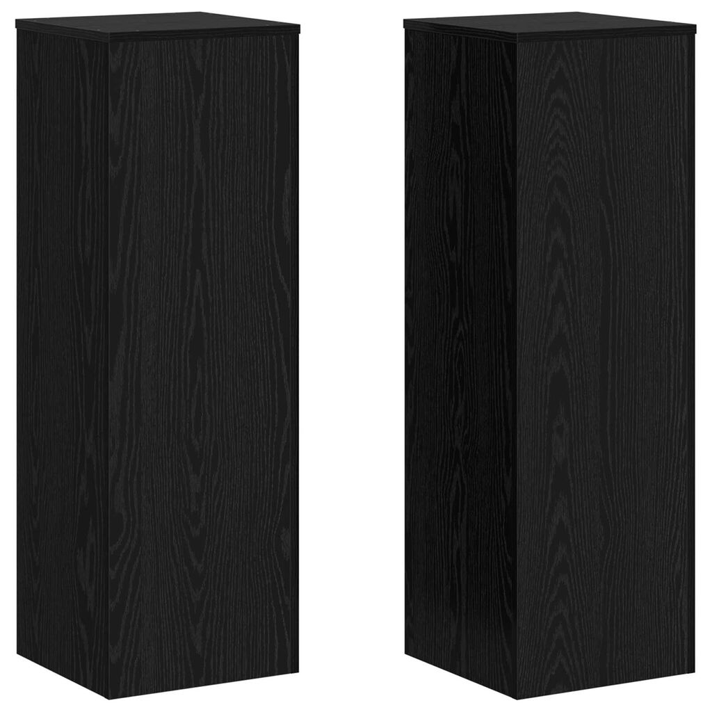 vidaXL Στήριξη Φυτών Μαύρη Βελανιδιά 33x33x100 cm από Ξύλινη MDF