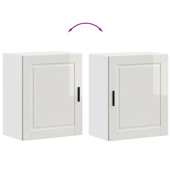 vidaXL ντουλάπια τοίχου κουζίνας 2 τεμάχια "Porto" High Gloss White
