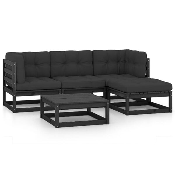 vidaXL &Sigma;&alpha;&lambda;ό&nu;&iota; &Kappa;ή&pi;&omicron;&upsilon; &Sigma;&epsilon;&tau; 5 &Tau;&epsilon;&mu;&alpha;&chi;ί&omega;&nu; &alpha;&pi;ό &Mu;&alpha;&sigma;ί&phi; &Xi;ύ&lambda;&omicron; &Pi;&epsilon;ύ&kappa;&omicron;&upsilon; &mu;&epsilon; &Mu;&alpha;&xi;&iota;&lambda;ά&rho;&iota;&alpha;