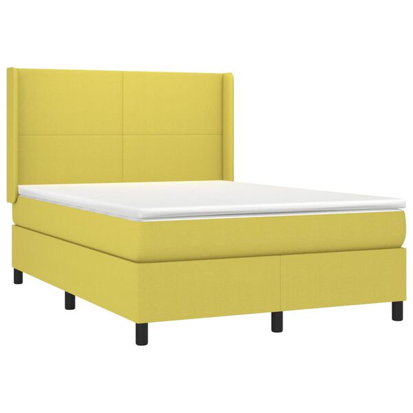 vidaXL &Kappa;&rho;&epsilon;&beta;ά&tau;&iota; Boxspring &mu;&epsilon; &Sigma;&tau;&rho;ώ&mu;&alpha; & LED &Pi;&rho;ά&sigma;&iota;&nu;&omicron; 140x190 &epsilon;&kappa; &Upsilon;&phi;&alpha;&sigma;&mu;ά&tau;&iota;&nu;&omicron;