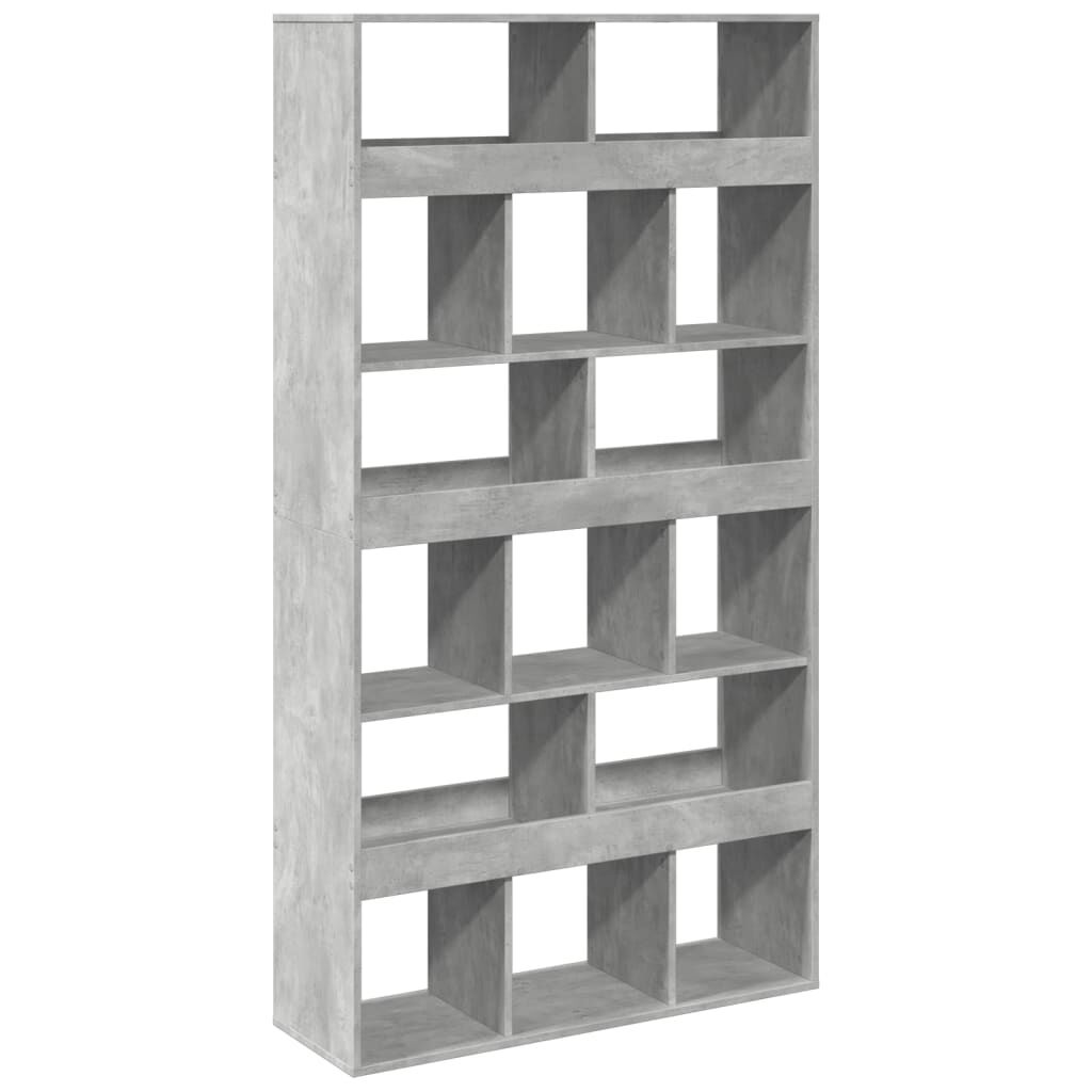 vidaXL Βιβλιοθήκη Γκρι Σκυροδέματος 100x33x187,5 εκ. Επεξεργ. Ξύλο
