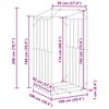 vidaxL Ράφι για καυσόξυλα με κάλυμμα βροχής 100x100x200 εκ.