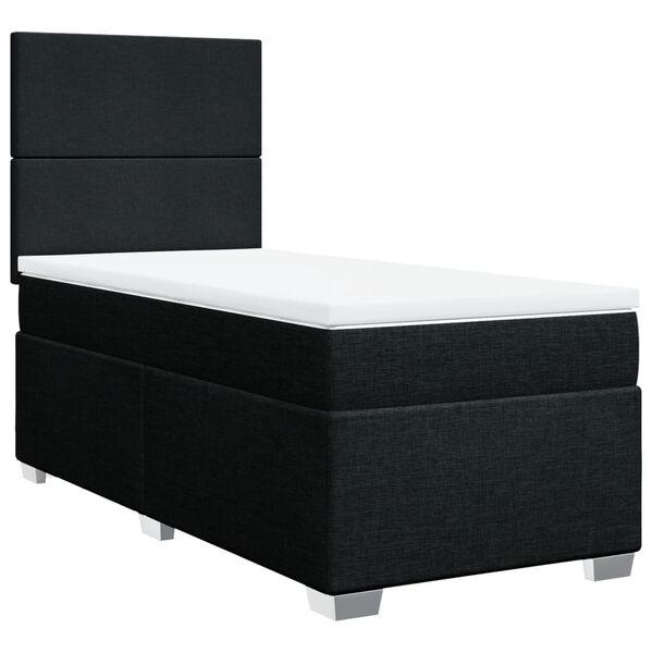 vidaXL &Kappa;&rho;&epsilon;&beta;ά&tau;&iota; Boxspring &mu;&epsilon; &Sigma;&tau;&rho;ώ&mu;&alpha; &Mu;&alpha;ύ&rho;&omicron; 100 x 200 &epsilon;&kappa;. &Upsilon;&phi;&alpha;&sigma;&mu;ά&tau;&iota;&nu;&omicron;