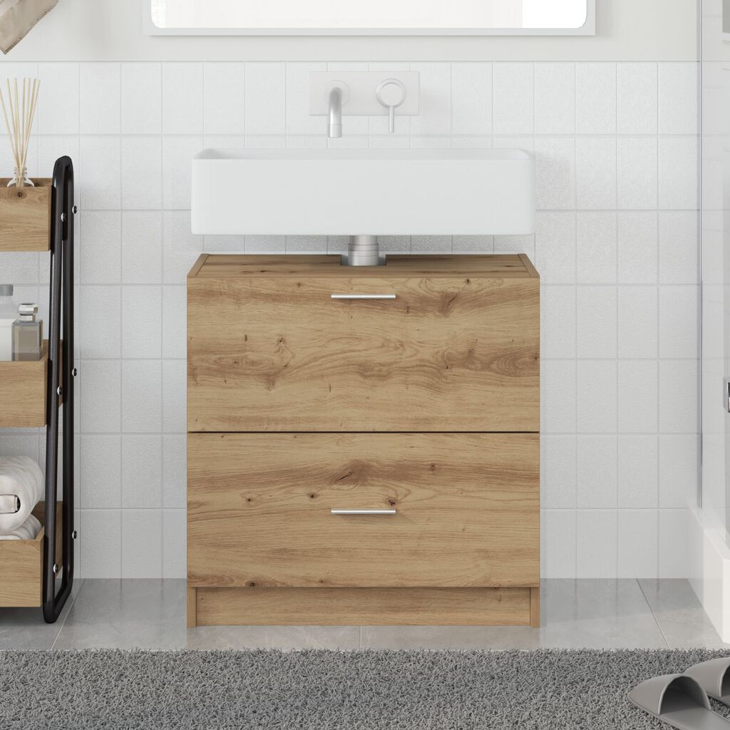 vidaXL Ντουλάπα Νιπτήρα Ξύλο Τέχνης 59x37x59 cm Επεξεργασμένο Ξύλο