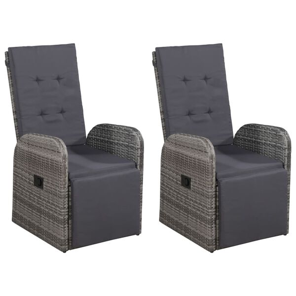 vidaXL Σετ Τραπεζαρίας Κήπου 5 Τεμαχίων Γκρι