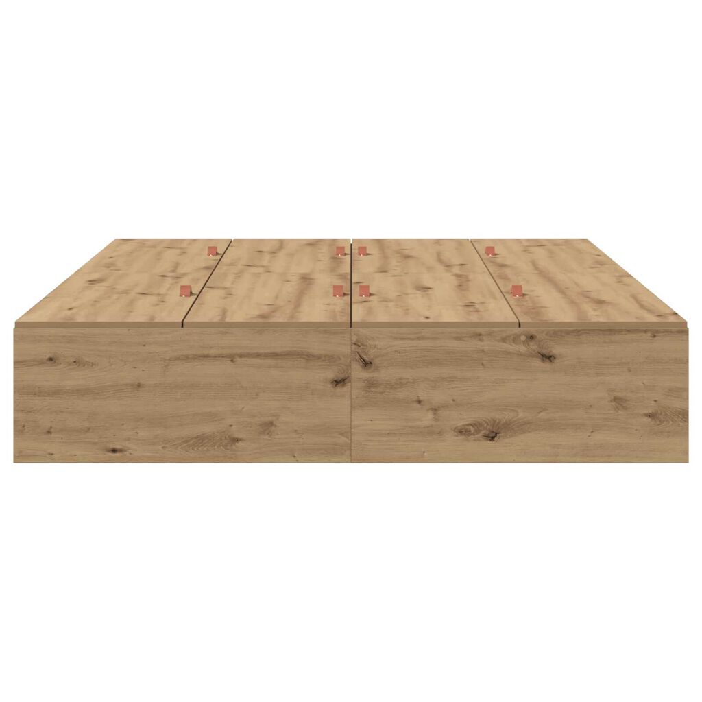 vidaXL Κρεβάτι αποθήκευσης Artisan Oak 150x200 εκ