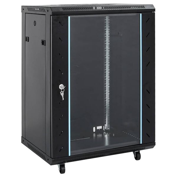 vidaXL Καμπίνα Δικτύου με Περιστ. Πόδια 15U 19" IP20 60x45x86 εκ.