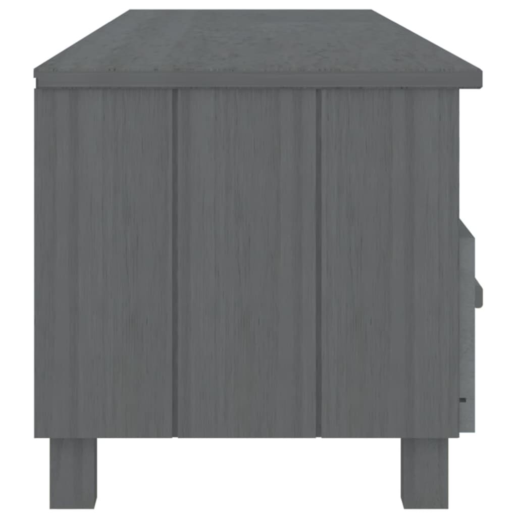 vidaXL Έπιπλο Τηλεόρασης HAMAR Σκ. Γκρι 158x40x40εκ. Μασίφ Ξύλο Πεύκου