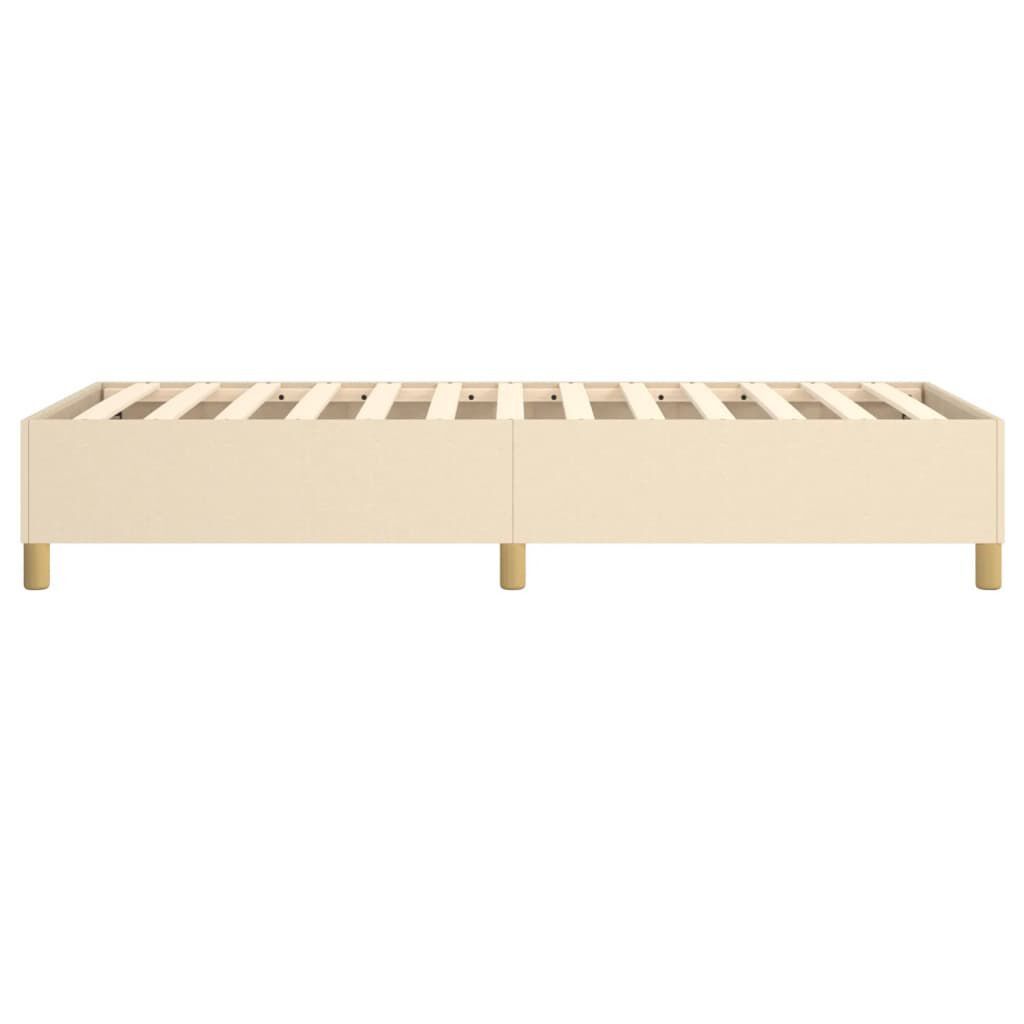 vidaXL Πλαίσιο κρεβατιού χωρίς στρώμα Κρέμα 80x200 cm Ύφασμα