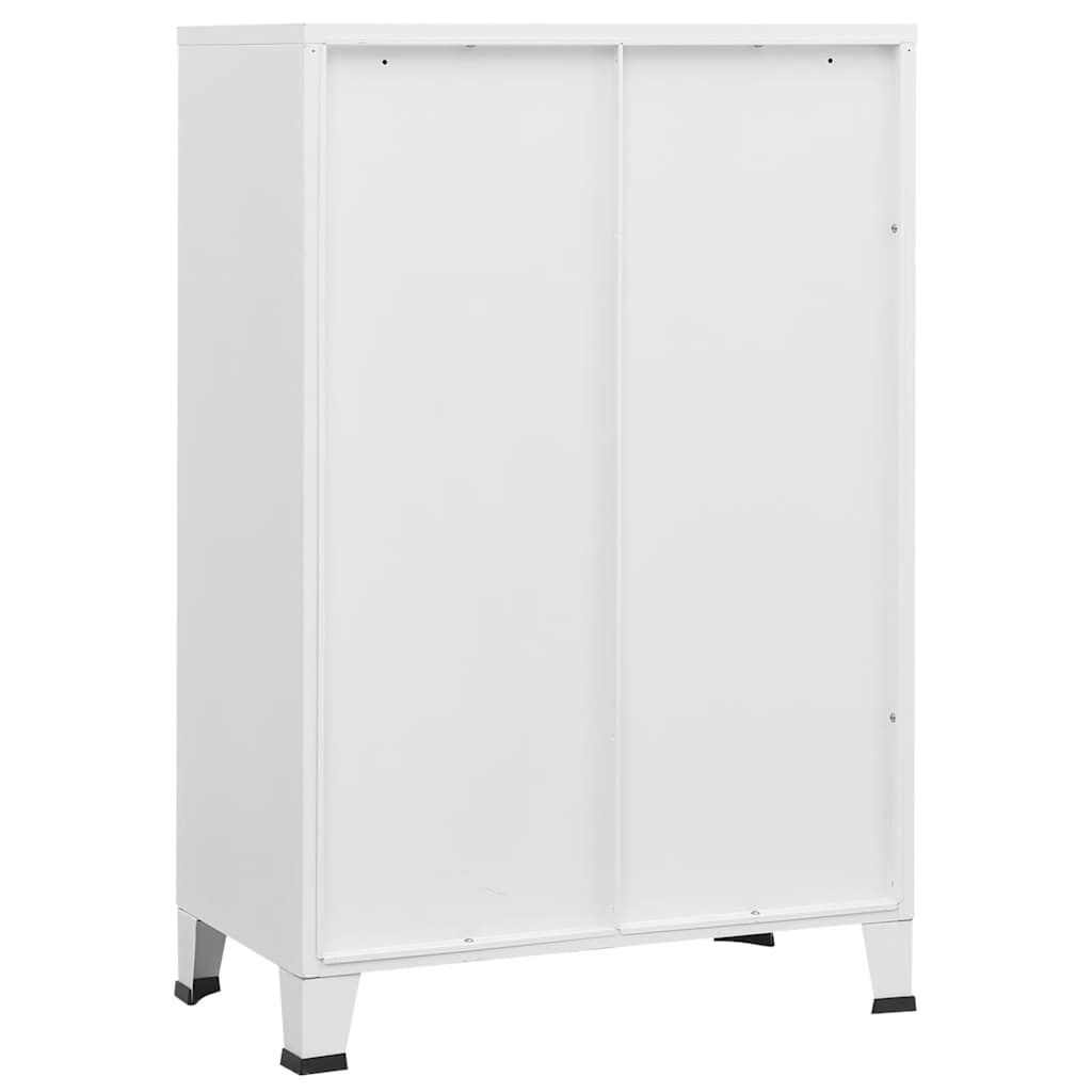 vidaXL Αρχειοθήκη Βιομηχανικού Στιλ Λευκή 75 x 40 x 115 εκ. Ατσάλινη