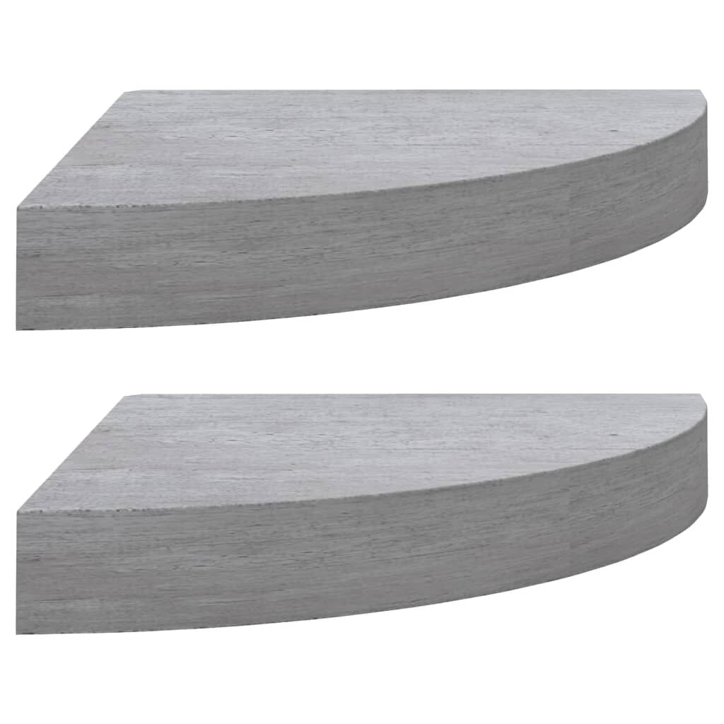 vidaXL Ράφια Τοίχου Γωνιακά 2 τεμ. Δρυς/Λευκό 25 x 25 x 3,8 εκ από MDF