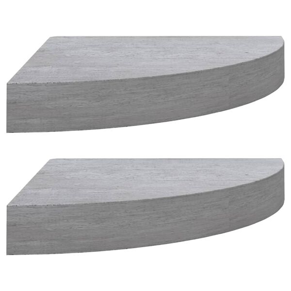 vidaXL Ράφια Τοίχου Γωνιακά 2 τεμ. Δρυς/Λευκό 25 x 25 x 3,8 εκ από MDF