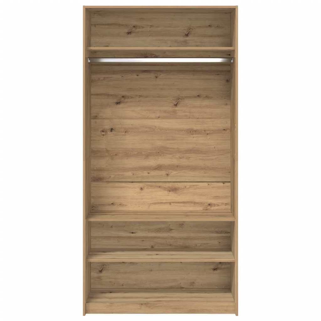 vidaXL Ντουλάπα Τεχνίτης Δρυς 100x50x200 εκ Επεξεργασμένο Ξύλο