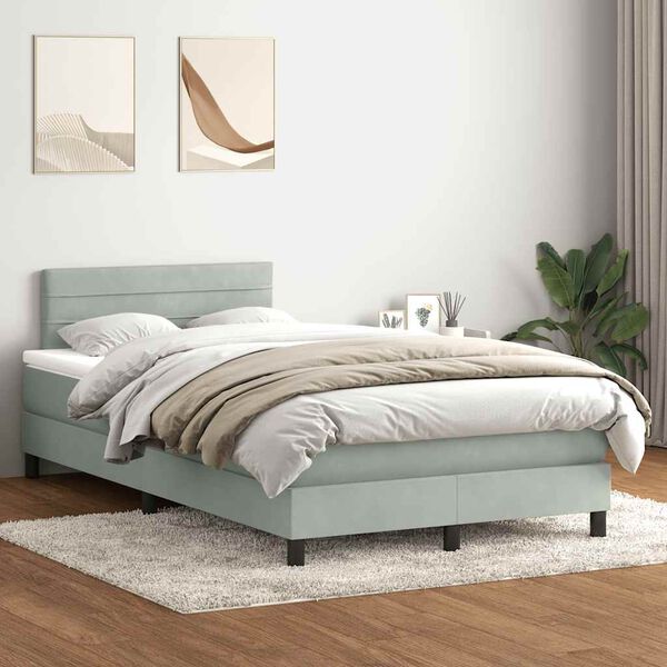 vidaXL &Kappa;&rho;&epsilon;&beta;ά&tau;&iota; Boxspring &mu;&epsilon; &Sigma;&tau;&rho;ώ&mu;&alpha; &Alpha;&nu;&omicron;&iota;&chi;&tau;ό &Gamma;&kappa;&rho;&iota; 120x210 &epsilon;&kappa;. &Beta;&epsilon;&lambda;&omicron;ύ&delta;&iota;&nu;&omicron;