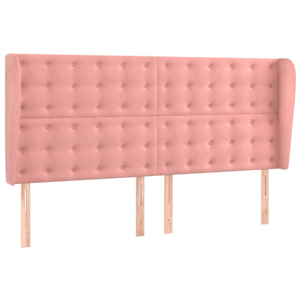 vidaXL Κεφαλάρι με Πτερύγια Ροζ 163x23x118/128 εκ. Βελούδινο
