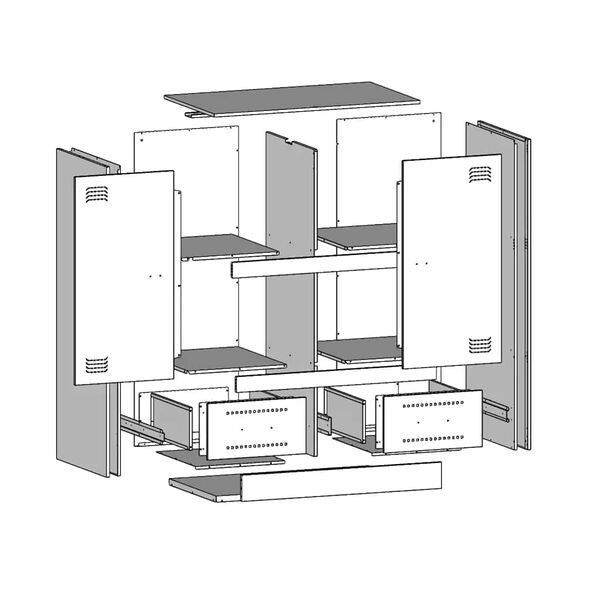 vidaXL Ντουλάπι Ανθρακί 67 x 39 x 95 εκ. από Ατσάλι