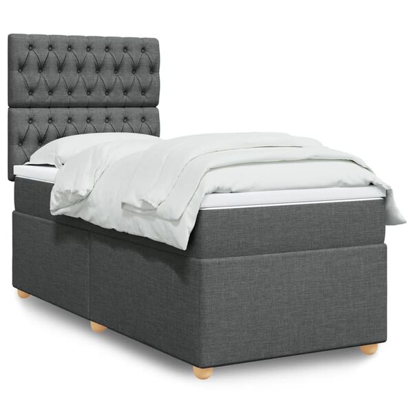 vidaXL &Kappa;&rho;&epsilon;&beta;ά&tau;&iota; Boxspring &mu;&epsilon; &Sigma;&tau;&rho;ώ&mu;&alpha; &Sigma;&kappa;&omicron;ύ&rho;&omicron; &Gamma;&kappa;&rho;&iota; 80x200 &epsilon;&kappa;. &Upsilon;&phi;&alpha;&sigma;&mu;ά&tau;&iota;&nu;&omicron;