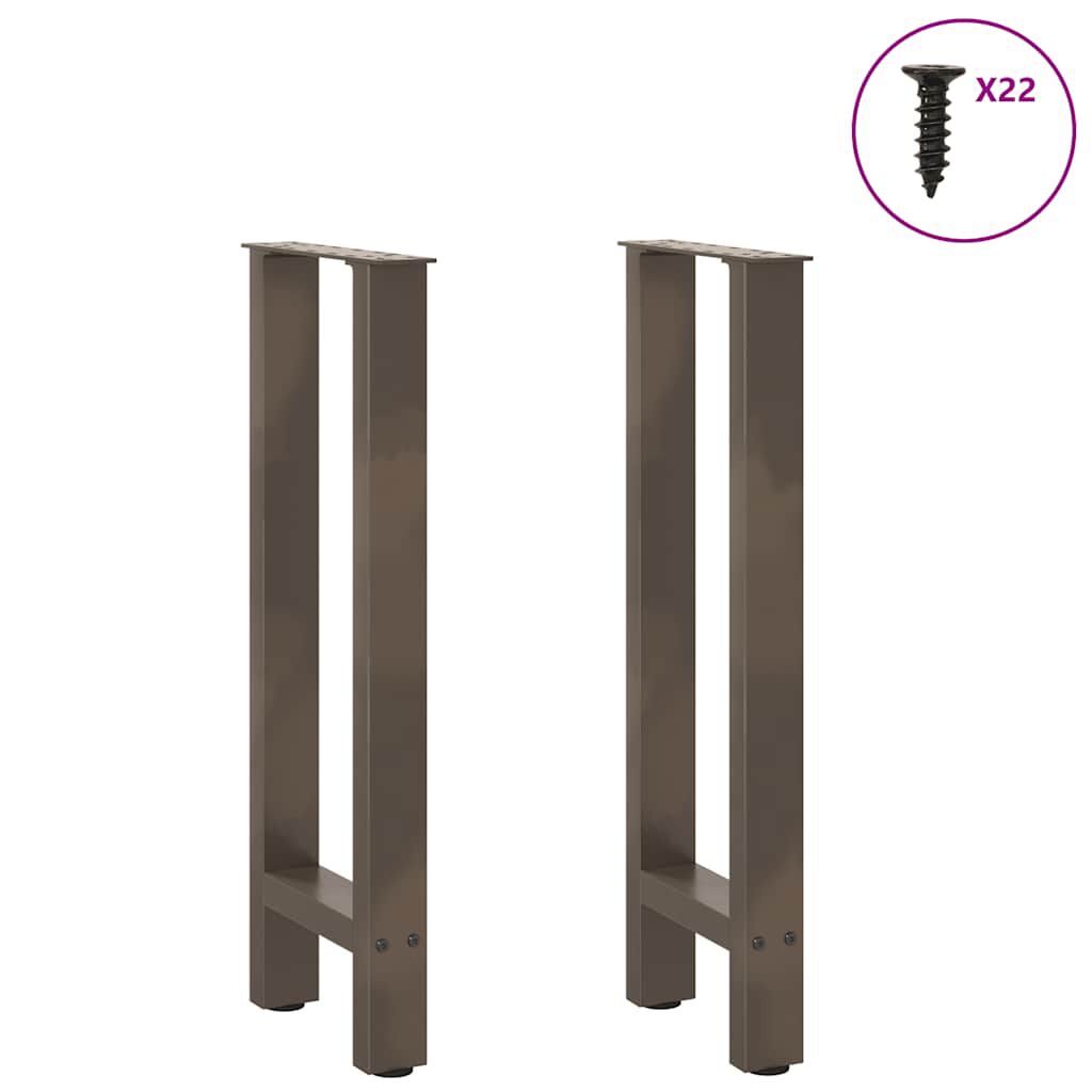 vidaXL Πόδια Κονσόλας 2 τεμ. από Φυσικό Ατσάλι 38x(72-73) εκ. Ατσάλι