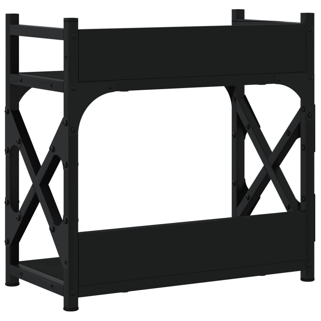 vidaXL Βάση Εκτυπωτή 2 Επιπέδων Μαύρη 40x20x40 εκ Επεξεργασμένο Ξύλο