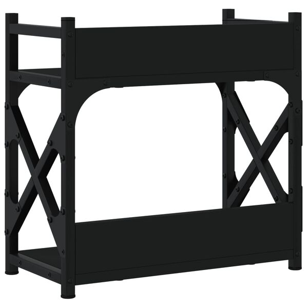 vidaXL Βάση Εκτυπωτή 2 Επιπέδων Μαύρη 40x20x40 εκ Επεξεργασμένο Ξύλο