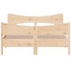 vidaXL Σκελετός Κρεβατιού Χωρίς Στρώμα 135x190 εκ Μασίφ Ξύλο Πεύκου