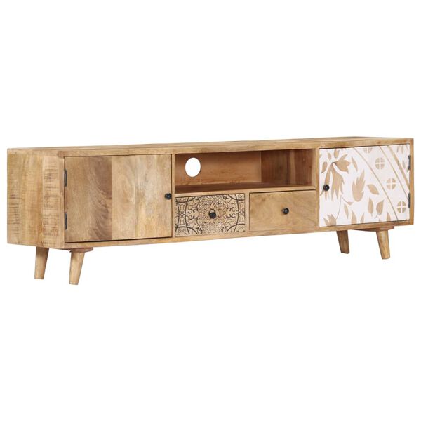 vidaXL Έπιπλο Τηλεόρασης 140 x 30 x 40 εκ. από Μασίφ Ξύλο Μάνγκο