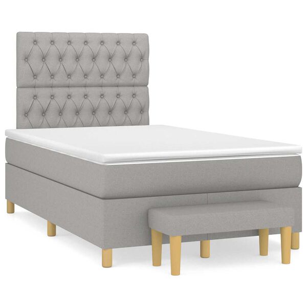 vidaXL &Kappa;&rho;&epsilon;&beta;ά&tau;&iota; Boxspring &mu;&epsilon; &Sigma;&tau;&rho;ώ&mu;&alpha; &Alpha;&nu;&omicron;&iota;&chi;&tau;ό &Gamma;&kappa;&rho;&iota; 120x190 &epsilon;&kappa;. &Upsilon;&phi;&alpha;&sigma;&mu;ά&tau;&iota;&nu;&omicron;