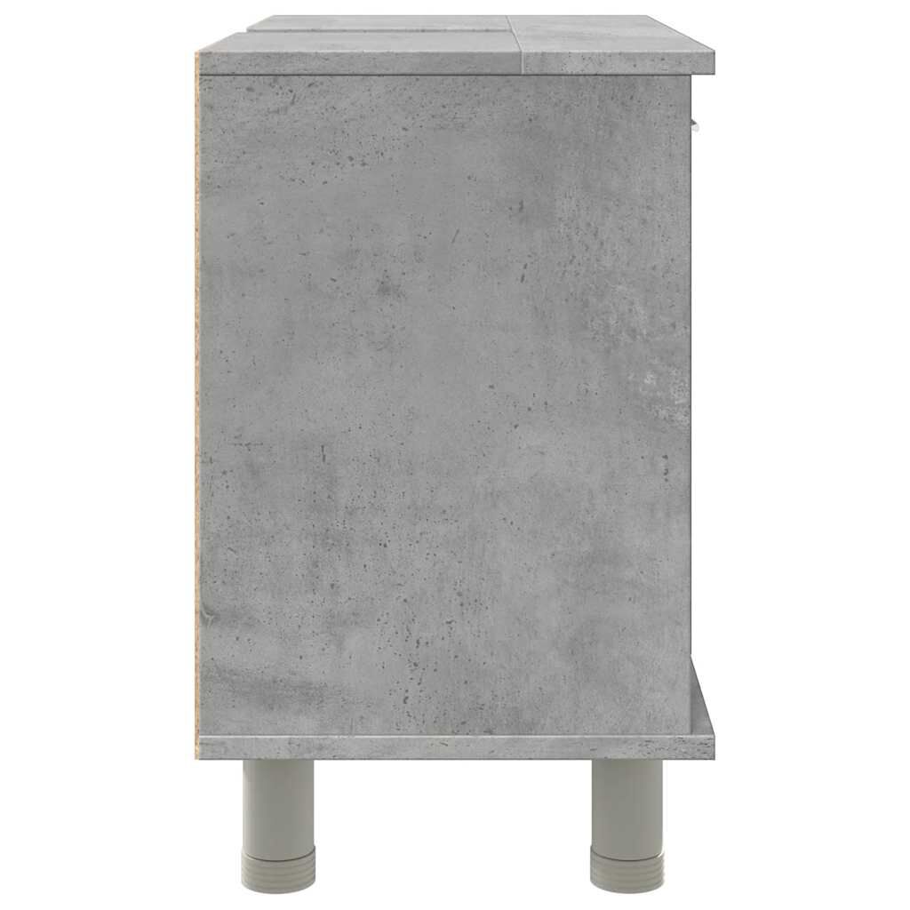 vidaXL Ντουλάπι Νιπτήρα Γκρι Σκυροδέματος 60x32x53,5 εκ. Επεξ. Ξύλο