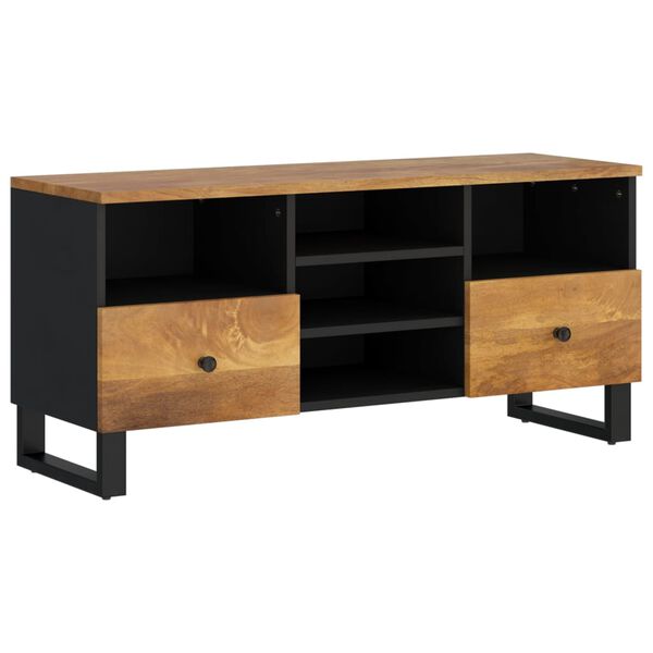 vidaXL Έπιπλο Τηλεόρασης 100x33x46 εκ. Μασίφ Ξύλο Μάνγκο & Επεξ. Ξύλο