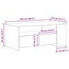 vidaXL Τραπεζάκι σαλονιού with Drawer Μαύρη δρυς 102 x 55 x 43.5 εκ.
