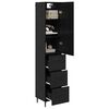 vidaXL Highboard &Mu;&alpha;ύ&rho;&eta; &Omicron;&xi;&upsilon;ά 34,5 x 34 x 180 &epsilon;&kappa;. &Epsilon;&pi;&epsilon;&xi;&epsilon;&rho;&gamma;&alpha;&sigma;&mu;έ&nu;&omicron; &xi;ύ&lambda;&omicron;