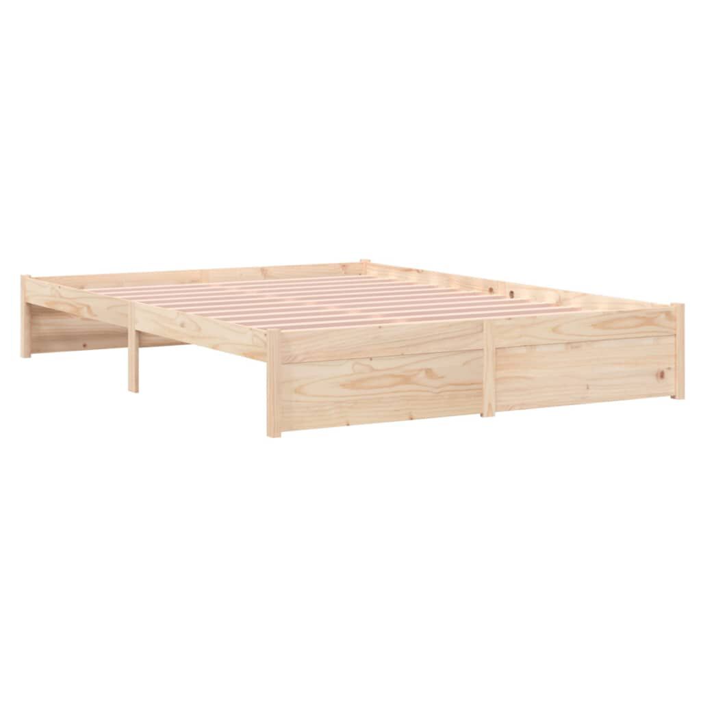 vidaXL Πλαίσιο Κρεβατιού 150 x 200 εκ. Μασίφ Ξύλο King Size