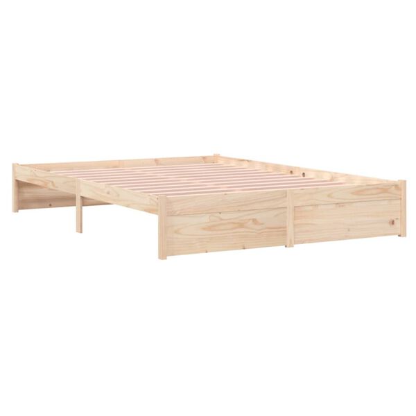 vidaXL Πλαίσιο Κρεβατιού 150 x 200 εκ. Μασίφ Ξύλο King Size