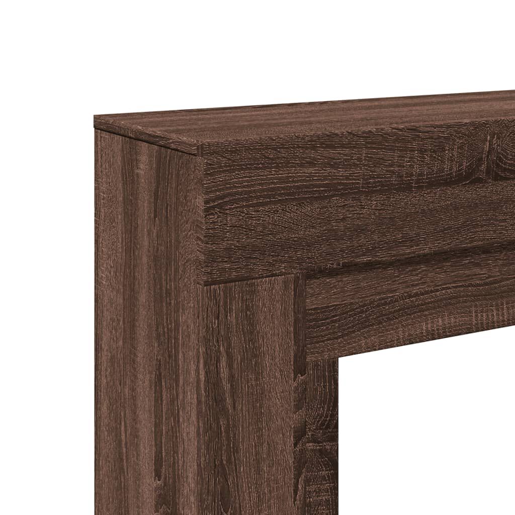 vidaXL Πλαίσιο Τζακιού Καφέ Δρυς 100x30x87,5 εκ. από Επεξ. Ξύλο