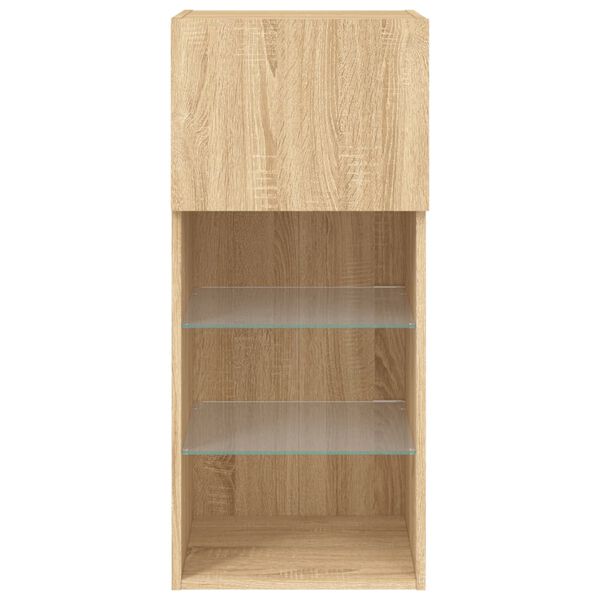 vidaXL Έπιπλο Τηλεόρασης με LED Sonoma Δρυς 40,5x30x90 εκ.