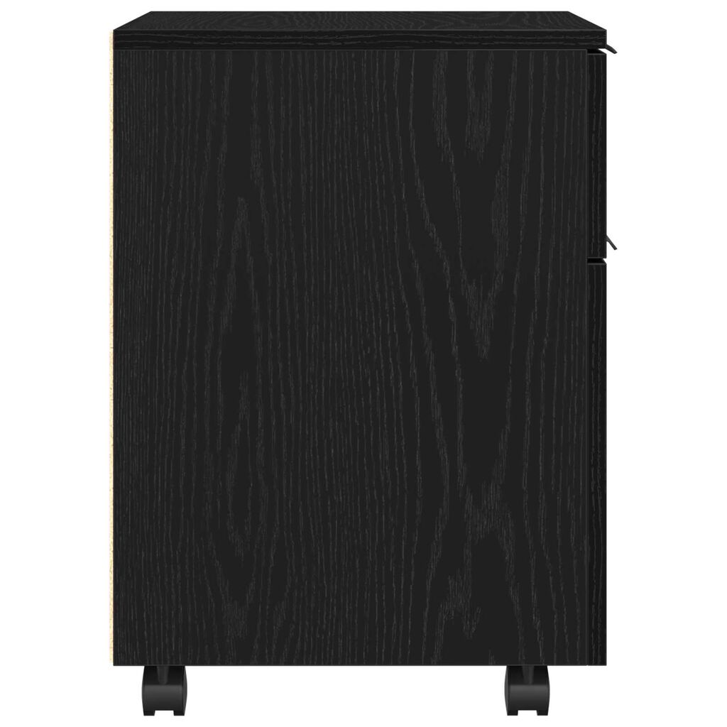 vidaXL Ντουλάπα Αρχείων Μαύρη δρυς 45 x 38 x 54 εκ Επεξεργασμένο ξύλο