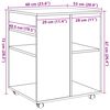 vidaXL Ντουλάπι Τροχήλατο Όψη Παλαιού Ξύλου 60x53x72 εκ. Επεξεργ. Ξύλο