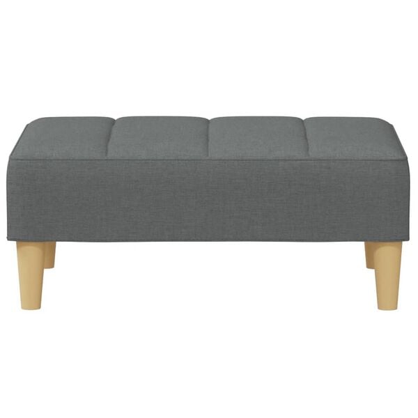 vidaXL Υποπόδιο Σκούρο Γκρι 77x55x31 εκ. Υφασμάτινο